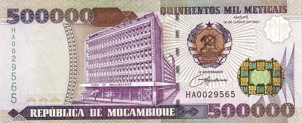500000 Meticais from Mozambique