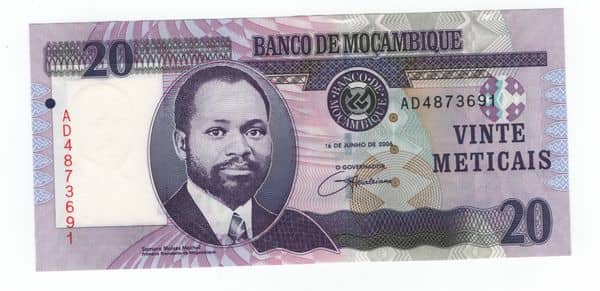 20 Meticais from Mozambique