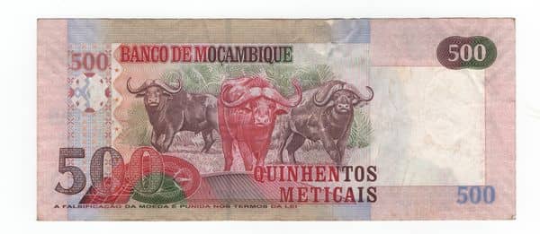 500 meticais from Mozambique