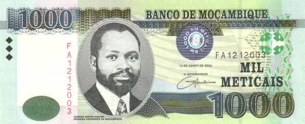 1000 Meticais from Mozambique