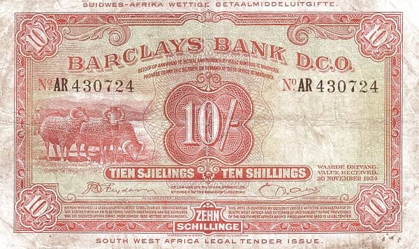 10 Shillings from Namibia
