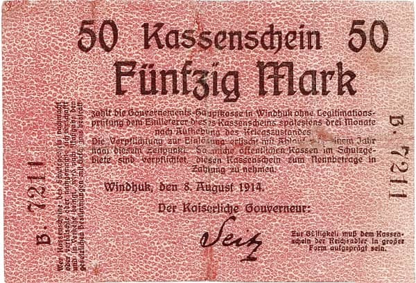 50 Mark German South West Africa from Namibia