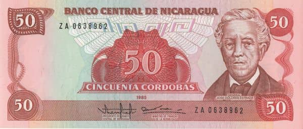 50 Cordobas from Nicaragua
