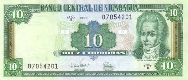 10 Cordobas from Nicaragua