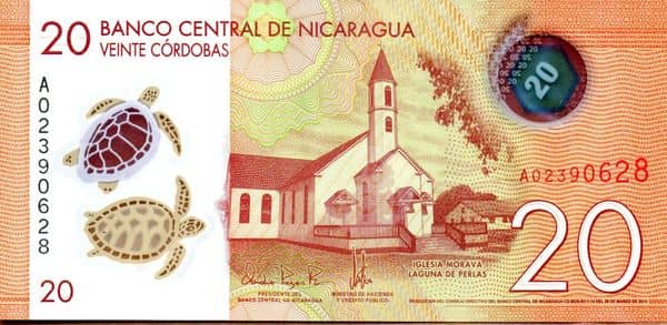 20 Cordobas from Nicaragua