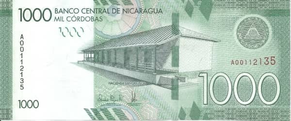 1000 Córdobas from Nicaragua