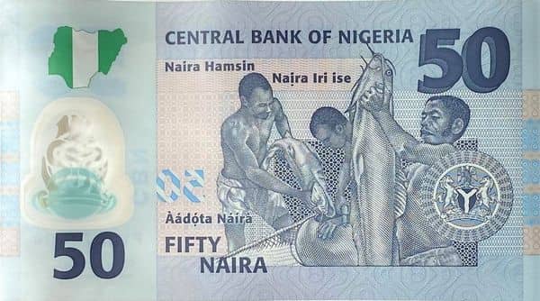 50 Naira 50th Anniversary of Independence from Nigeria