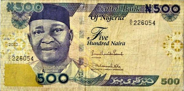 500 Naira from Nigeria