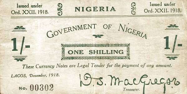 1 Shilling from Nigeria