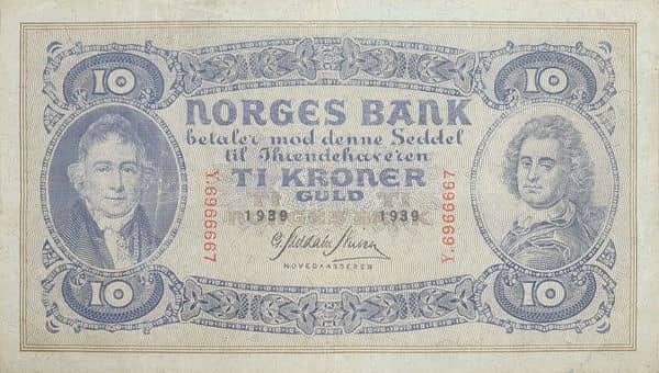 10 Kroner from Norway