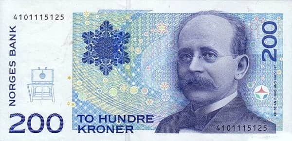 200 Kroner from Norway