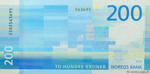 200 Kroner from Norway