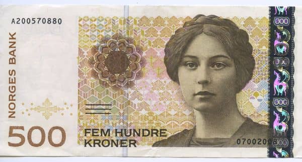 500 Kroner from Norway