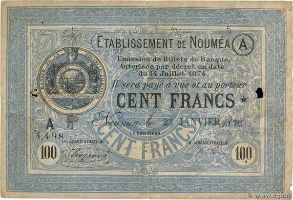 100 Francs from New Caledonia