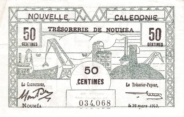 50 Centimes from New Caledonia