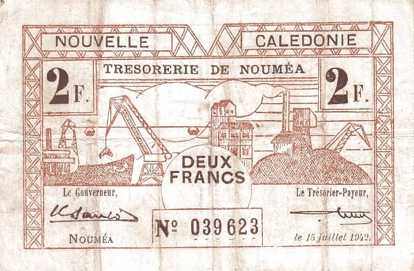 2 Francs from New Caledonia