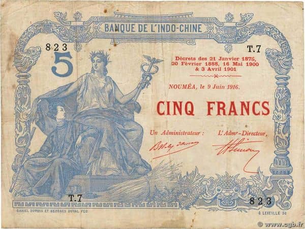 5 Francs from New Caledonia