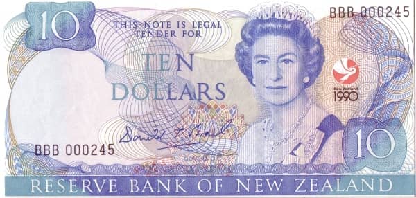 10 Dollars Elizabeth II Treaty of Waitangi from New Zealand