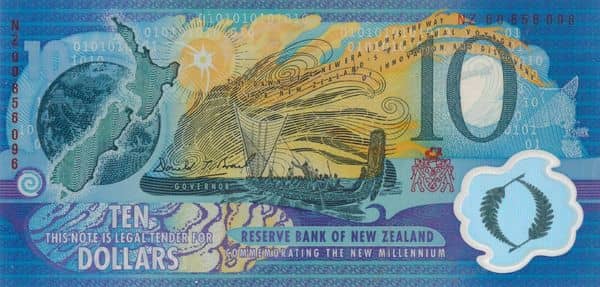 10 Dollars Millenium from New Zealand