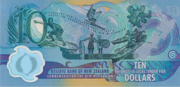 10 Dollars Millenium from New Zealand