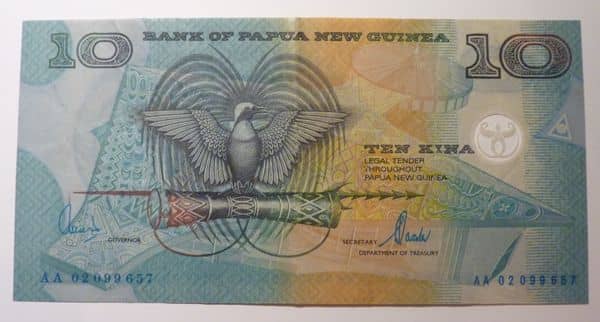 10 Kina 2000-2002 from Papua New Guinea