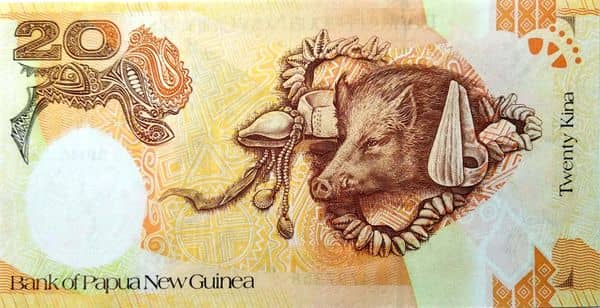 20 Kina 35th Anniversary of Bank from Papua New Guinea