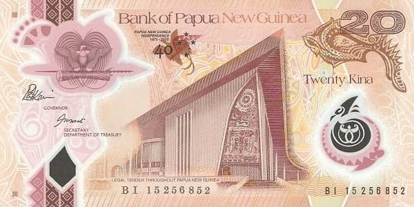 20 Kina 40 Years of Independence from Papua New Guinea