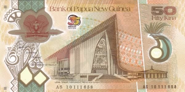 50 Kina 35th Anniversary of Independence from Papua New Guinea