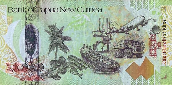 100 Kina 35th Anniversary of Bank from Papua New Guinea