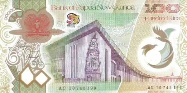 100 Kina 35th Anniversary of Independence from Papua New Guinea