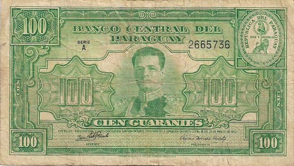 100 Guaranies from Paraguay