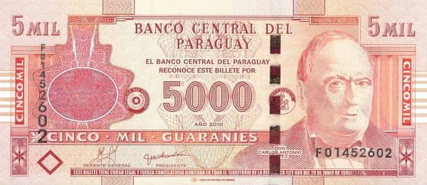 5000 Guaraníes from Paraguay
