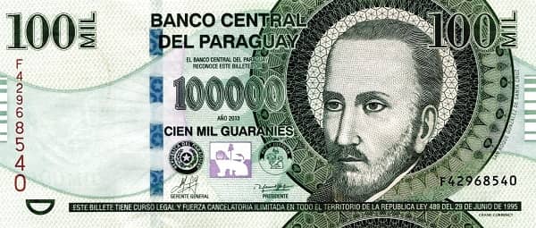 100000 Guaraníes from Paraguay