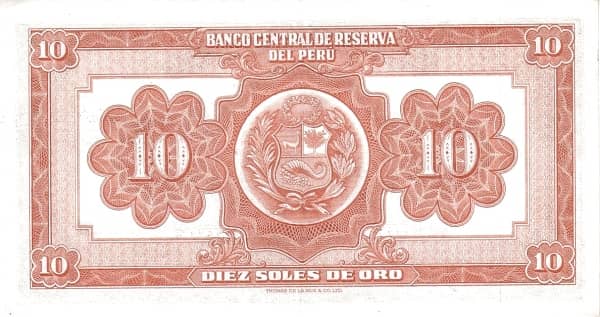10 Soles de Oro from Peru