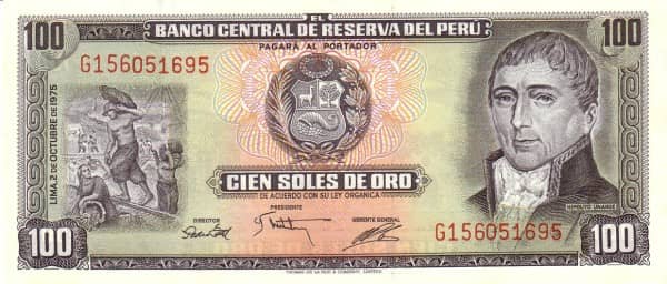 100 Soles de Oro from Peru