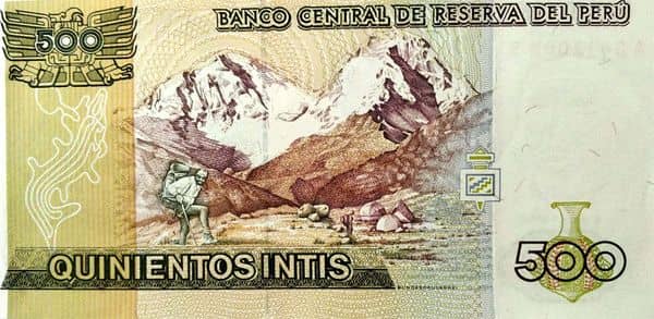 500 Intis from Peru