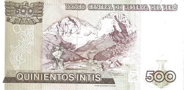500 Intis from Peru