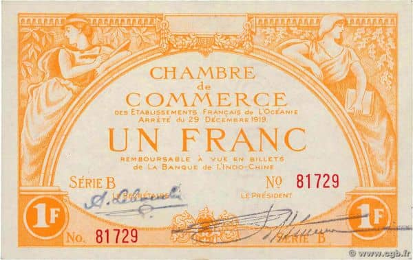 1 Franc from French Polynesia