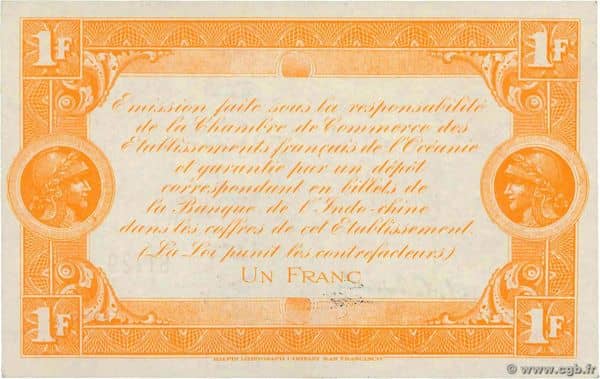 1 Franc from French Polynesia
