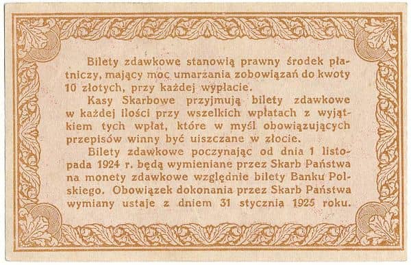 50 Groszy Bilet Zdawkowy from Poland
