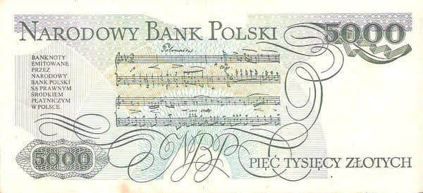 5000 Zlotych from Poland