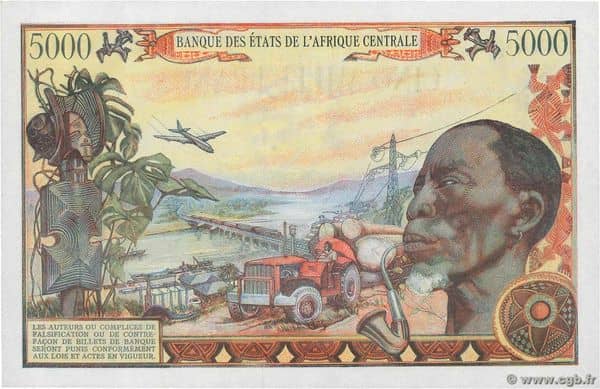 5000 Francs from Central African Republic