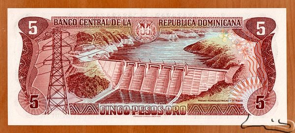 5 Pesos Oro from Dominican Republic