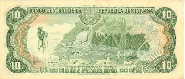 10 Pesos Oro from Dominican Republic