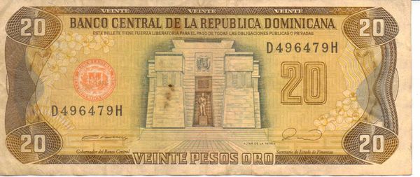 20 Pesos Oro from Dominican Republic