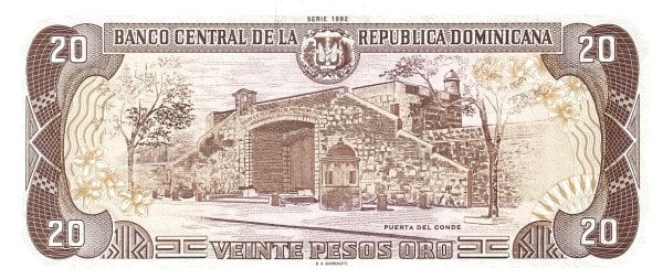 20 Pesos Oro from Dominican Republic