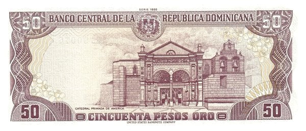 50 Pesos Oro from Dominican Republic