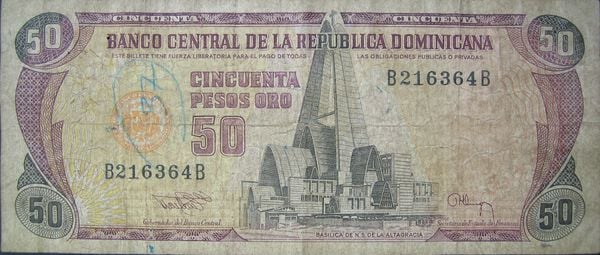 50 Pesos Oro from Dominican Republic