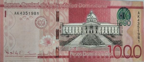 1000 Pesos Dominicanos from Dominican Republic