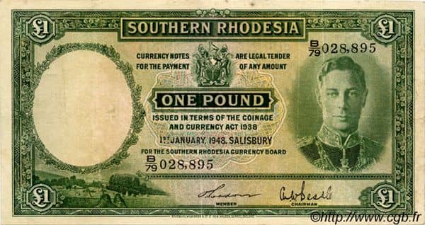 1 Pound from South Rhodesia